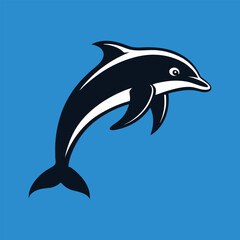 Fototapeta premium dolphin vector silhouette illustration