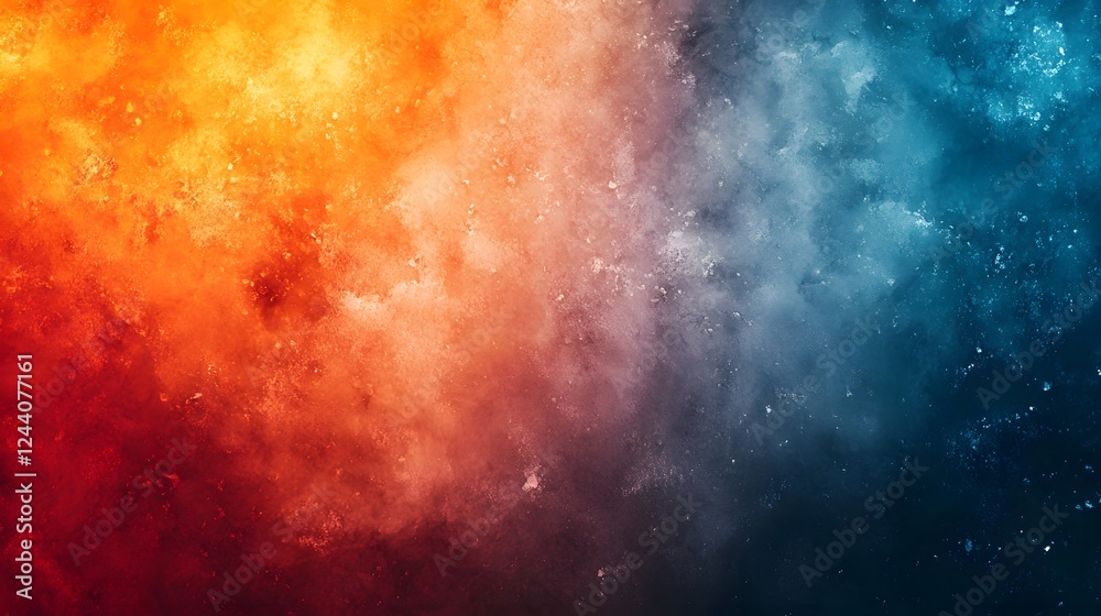 Aufkleber Powerful explosion of fiery colorful energy bursting forth in a dramatic dynamic display of cosmic forces and elements