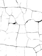 Broken grunge surface vector illustration. Black and white distressed wall pattern for retro vintage designs. Overlay effect