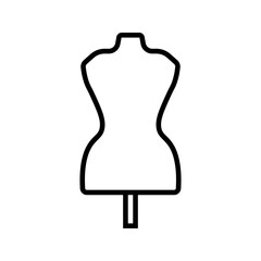 Mannequin glyph icon set. Tailor's doll. Line and silhouette symbols. Vector isolated illustration