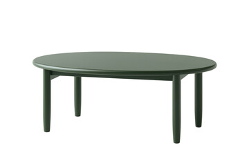 a oval-shaped coffee table isolated on a transparent background