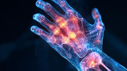 Carpal tunnel syndrome pain therapy. Wrist surgery. Medical diagram illustrating carpal tunnel syndrome anatomy and effects.