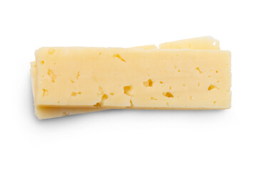 Slice of cheese isolated on transparent background