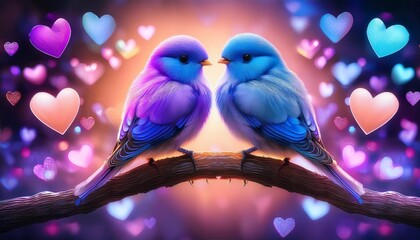 birds on a branch Love Birds © bkr