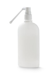 Plastic bottle with spray isolated on transparent background