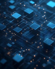 Obraz premium Abstract Circuit Board Data