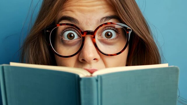 Surprised reader discovers shocking plot twist in engaging book
