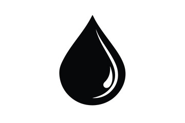 silhouette vector
illustration of A Sweat Drop icon on white background