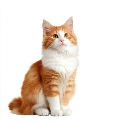 Obraz premium Adorable Maine Coon Cat with Fluffy Fur and Bright Eyes Looking Up