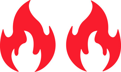 Fire sign set. collection of Fire flame icon . Fire flame symbol. Bonfire silhouette logotype. Flames symbols flat style - stock vector. Simple icon, Web site page 