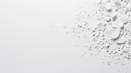 clean, simple white background with scattered abstract shapes, such as faint circles or squares, adding a touch of design while keeping the minimalist tone
