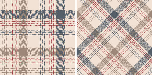 Check plaid set seamless pattern.