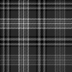 Black and white plaid seamless pattern.