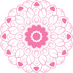 beautiful mandala art vector flower pink 