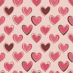 Minimalist heart seamless pattern for valentine's day designs