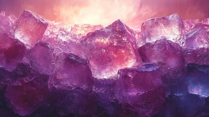 Fototapeta premium Amethyst Crystal Cave: A Symphony of Purple and Pink
