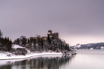 Pieniny , góry, zima, śnieg, Karpaty, mgły, Tatry, Dunajec