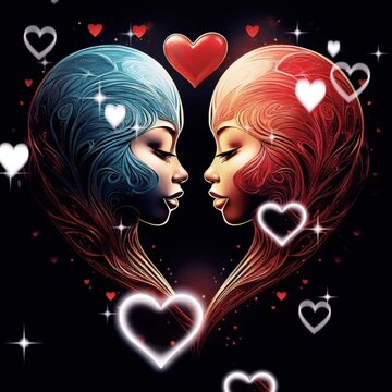 Serce i serca z dwiema postaciami 
