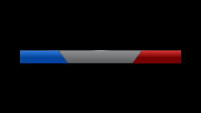 Red vs. Blue blank title banner background animation, alpha channel