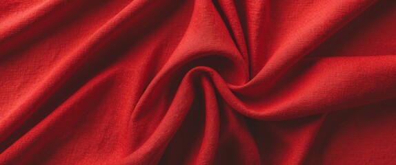 Obraz premium Rich Textured Red Fabric Background Ideal for Custom Text and Graphic Designs.