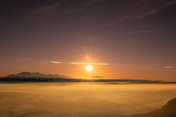 Pieniny , góry, zima, śnieg, Karpaty, mgły, Tatry
