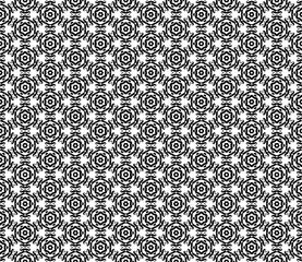 Black and white seamless abstract pattern. Background and backdrop. Grayscale ornamental design.