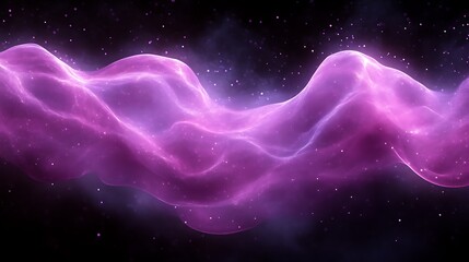 Obraz premium Abstract Purple Wave Cosmic Nebula Design