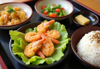 Exquisite Japanese Shrimp Meal Set: A Balanced Culinary Delights