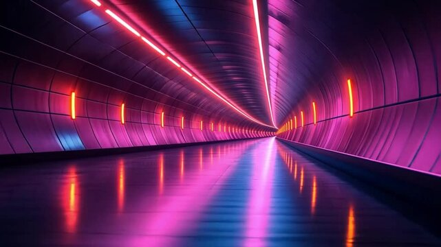 Neon Tunnel: A Futuristic Digital Artwork