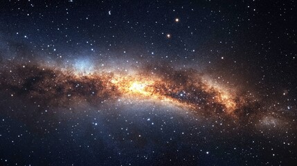 scene where light travels through a galaxy, stretching across billions of light years in mere moments