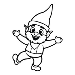 playful tiny gnome icon 