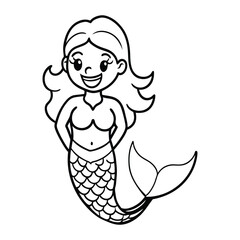 sweet smiling mermaid  icon 