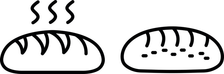 Fresh and Warm Bread Icon for Bakery, Breakfast, and Homemade Delights