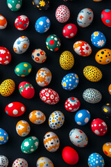 colorful easter eggs background