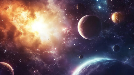 Obraz premium Ui level map for galaxy space game vector cartoon. Fantasy background with rocket to play mobile videogame. Online cosmos adventure on spaceship flying to asteroid system for cosmic app interface.