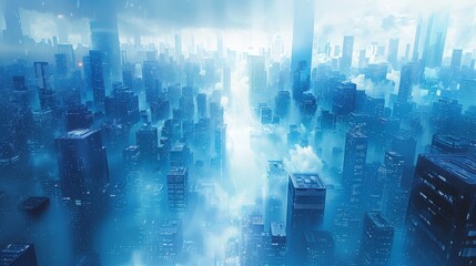 Vibrant Cityscape Background for Urban Designs Generative AI