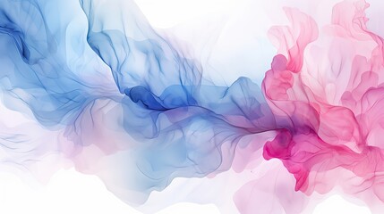 Obraz premium Pink and blue abstract watercolor background, hand painted, liquid marble, liquid art.