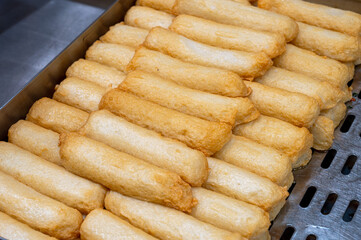 korean traditional street food. fish cake