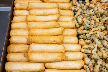 korean traditional street food. fish cake