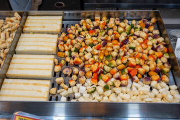 korean traditional street food. fish cake