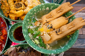 korean traditional street food. fish cake
