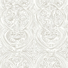Luxurious modern paisley ornamental textile motifs seamless pattern elegant persian mughal design classy styling