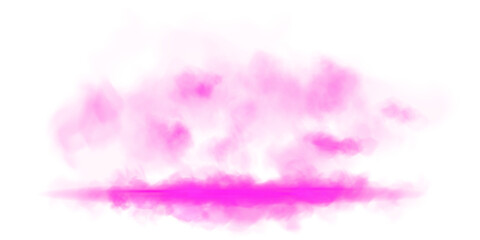 Fototapeta premium Pink stage with smoke and particle saw light on the floor. Neon light. Empty pink stage and studio room with floating smoke. For product demonstrations. Misty texture overlays background. PNG.