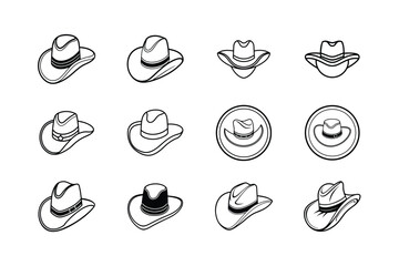 Cowboy Hat Designs Icons, Logos, and Variations for Branding
