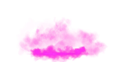 Fototapeta premium Pink stage with smoke and particle saw light on the floor. Neon light. Empty pink stage and studio room with floating smoke. For product demonstrations. PNG.