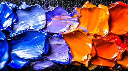 Fototapeta premium Colorful oil paint palette texture closeup