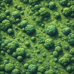 Obraz premium aerial view, texture, lush, vibrant, green grass field filling the entire frame 