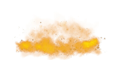 Orange stage with smoke and particle saw light on the floor. Neon light. Empty orange stage and studio room with floating smoke. For product demonstrations. PNG.