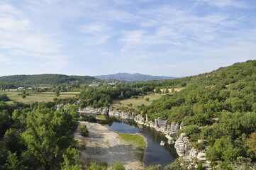 Naklejka premium A walk in the Ardèche department in France