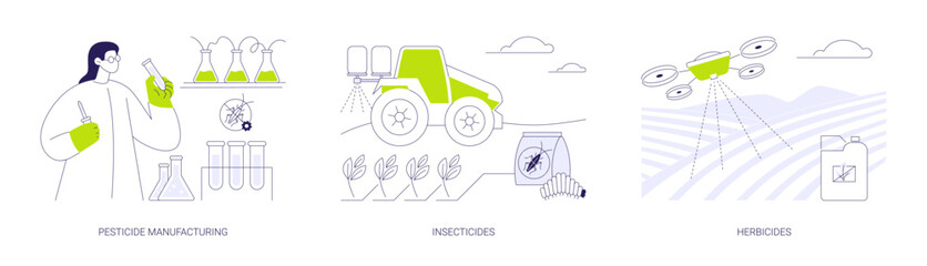 Harvest protection abstract concept vector illustrations.